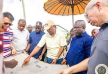 Photo of Volta Regional Minister, Togbe Afede lead investors for Hohoe Cocoa Factory site inspection
