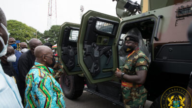 Photo of Akufo-Addo presents 40 armoured vehicles to GAF