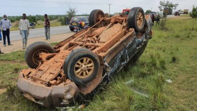 Photo of South Dayi MP, Rockson Dafeamekpor involved in car crash on Aveyime road