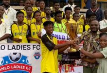 Photo of Anlo Ladies FC wins Volta Female Division One Middle League trophy