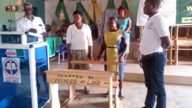 Photo of Charitable organisation supports Agbozume EP Schools with furniture