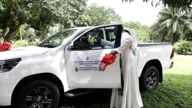 Photo of Sun Queen Foundation and SOSSAH donate brand new pick-up vehicle to St Anthony’s hospital