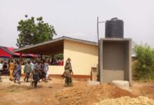 Photo of Dzifa Gomashie commissions CHPS compound, borehole for Ketu South