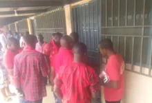 Photo of Tension at Ho Mun. Assembly as Members locked out Finance Officer