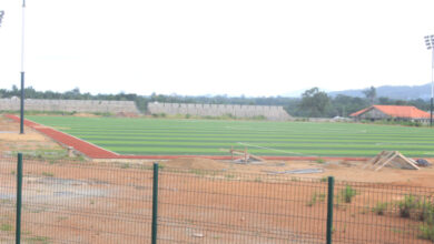 Photo of Hohoe Astroturf stadium 85% complete – Site Manager