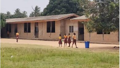 Photo of Aflao-Agblekpui Basic School appeals for classrooms, fence wall 