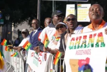 Photo of Ghanaians resident in New York show support for Akufo-Addo at UNGA 78