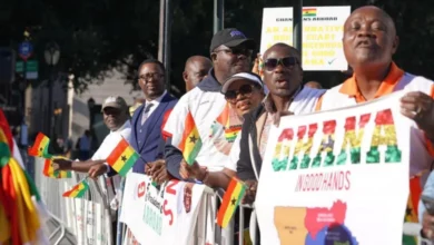 Photo of Ghanaians resident in New York show support for Akufo-Addo at UNGA 78