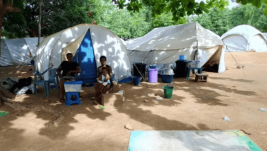 Photo of Mepe flood victims still in tents, eight months after Akosombo Dam spillage 