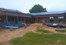 Photo of Rainstorm rips up Bornikorpe D/A Basic School structure roofing