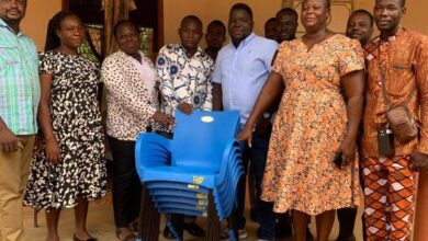 Photo of Aspiring Akatsi South Constituency NPP Chairman supports Alma-Mater