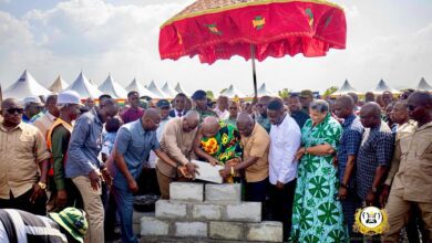 Photo of President Mahama Cuts Sod for TDC Ho Oxygen City Community 27 Project 