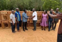 Photo of Dr Sodzi-Tettey donates furniture to boost learning at KLISTECH 