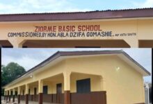 Photo of Ketu South Mp Dzifa Gomashie hands over New Classroom Block to Ziorme Basic